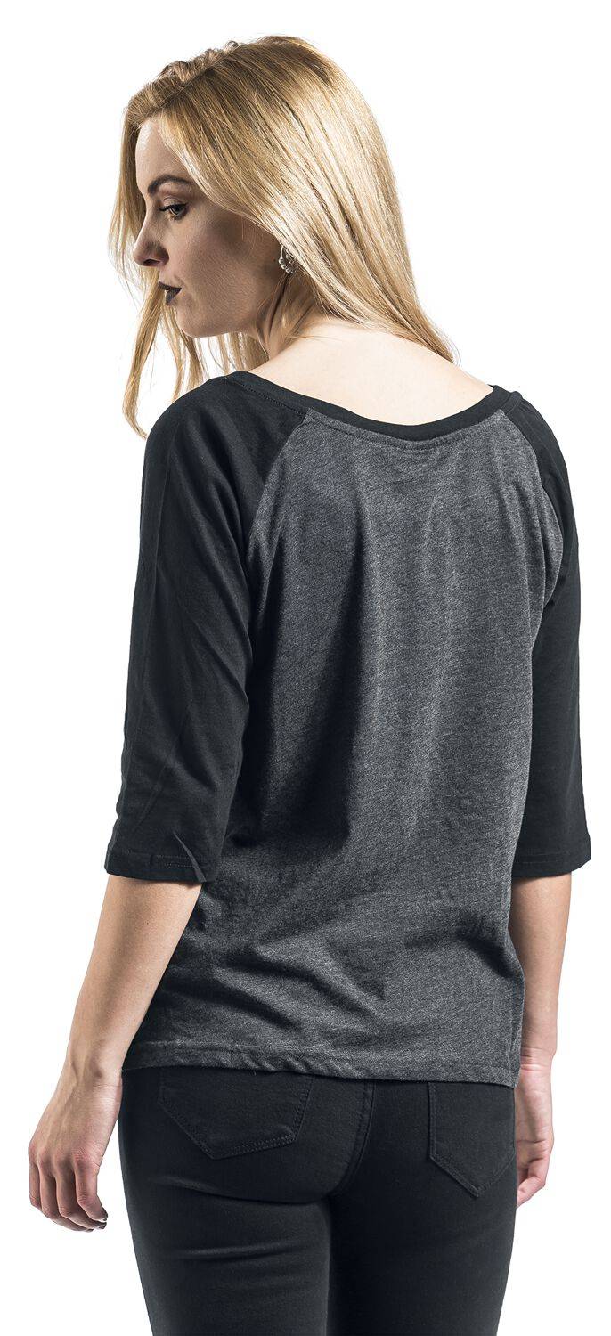EMP "Ladies 3/4 Contrast Raglan Tee" Langarmshirt Charcoal/schwarz Von Urban Classics