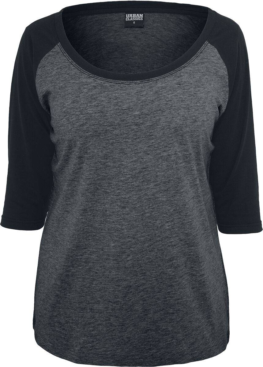 EMP "Ladies 3/4 Contrast Raglan Tee" Langarmshirt charcoal/schwarz von Urban Classics