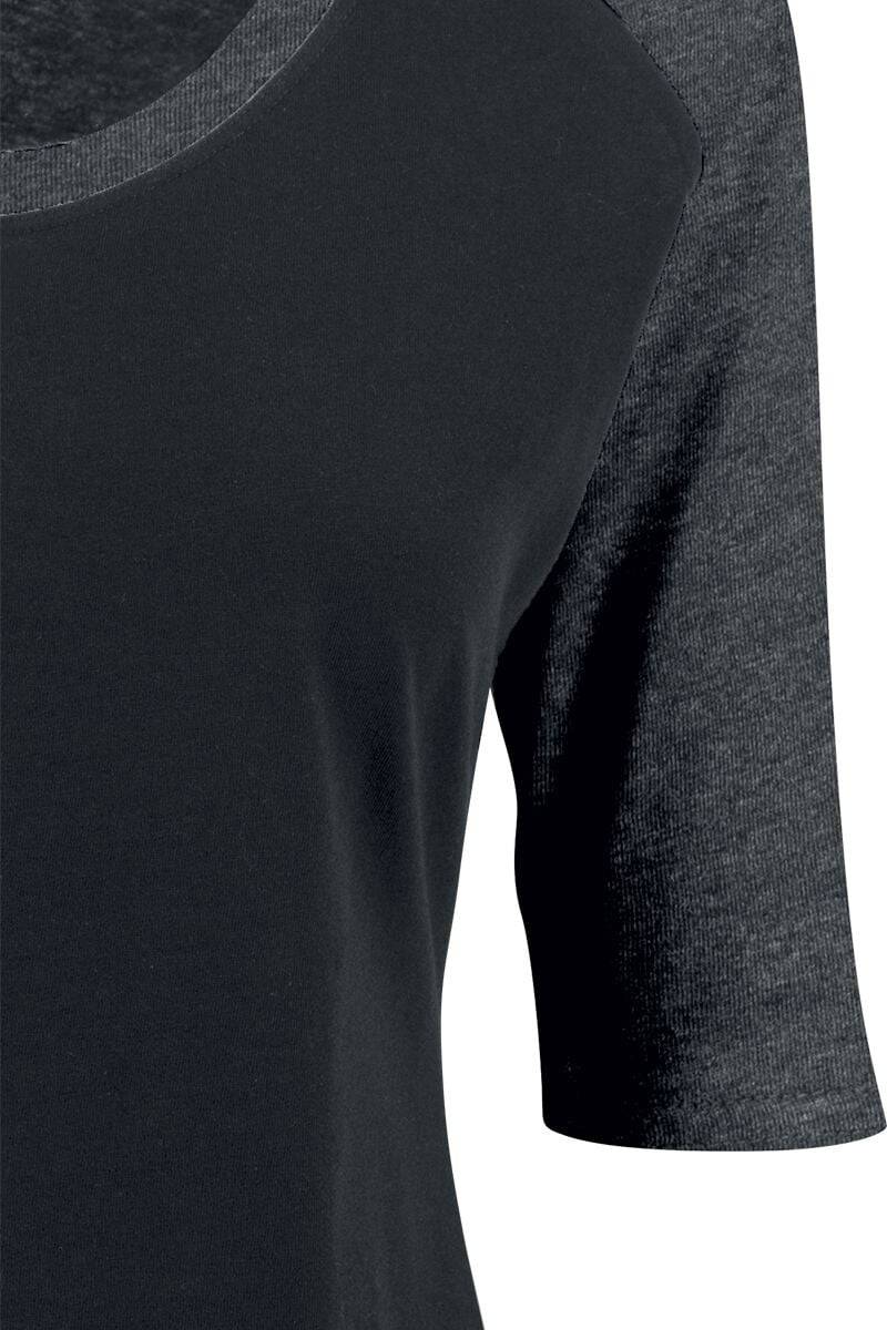EMP "Ladies 3/4 Contrast Raglan Tee" Langarmshirt Schwarz/charcoal Von Urban Classics