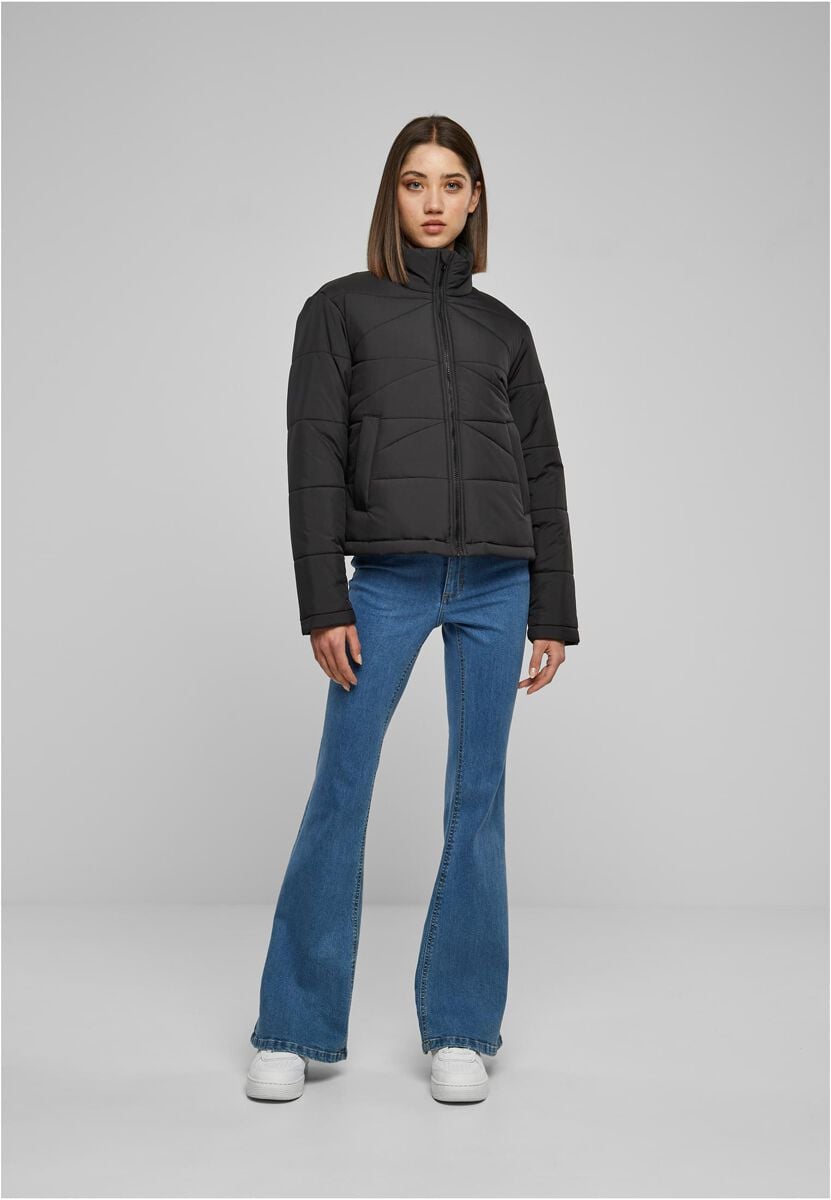 EMP "Ladies Arrow Puffer Jacket" Übergangsjacke Schwarz Von Urban Classics