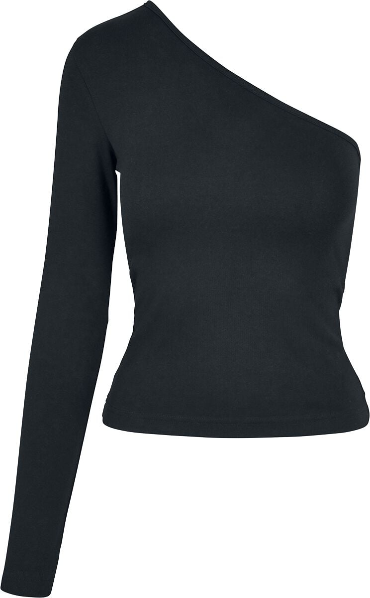 EMP "Ladies Asymmetric Longsleeve" Top schwarz von Urban Classics