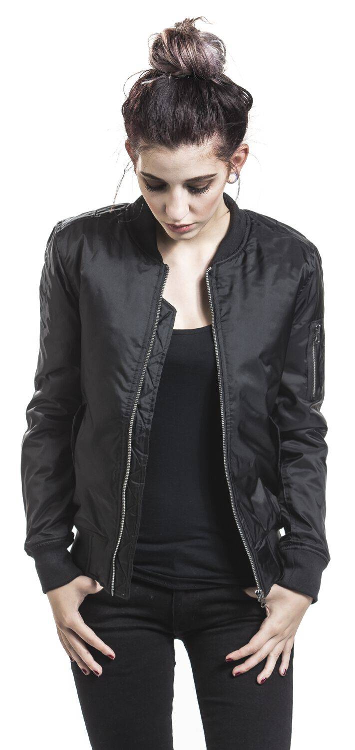 EMP "Ladies Basic Bomber Jacket" Bomberjacke Schwarz Von Urban Classics