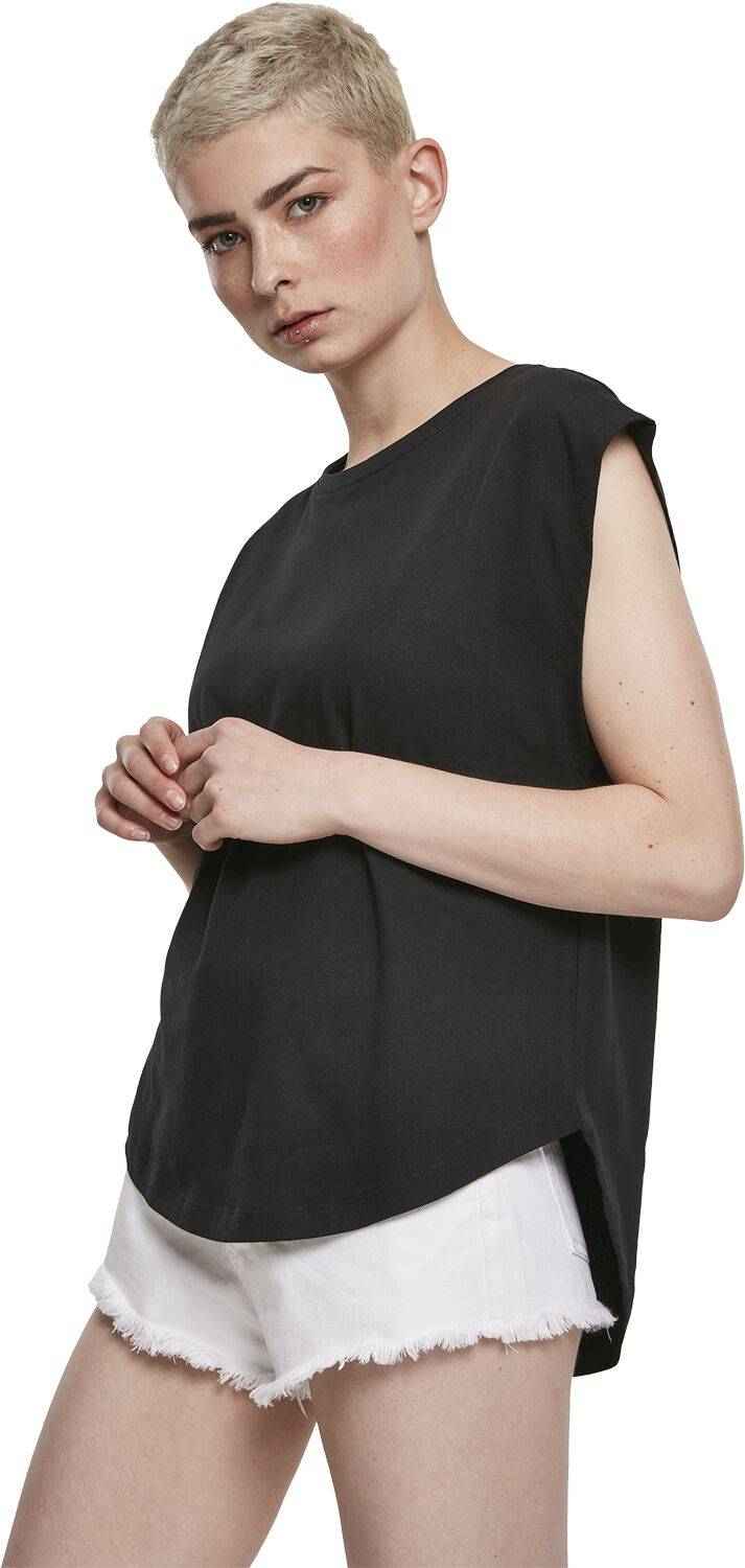 EMP "Ladies Basic Shaped Tee" T-Shirt Schwarz Von Urban Classics