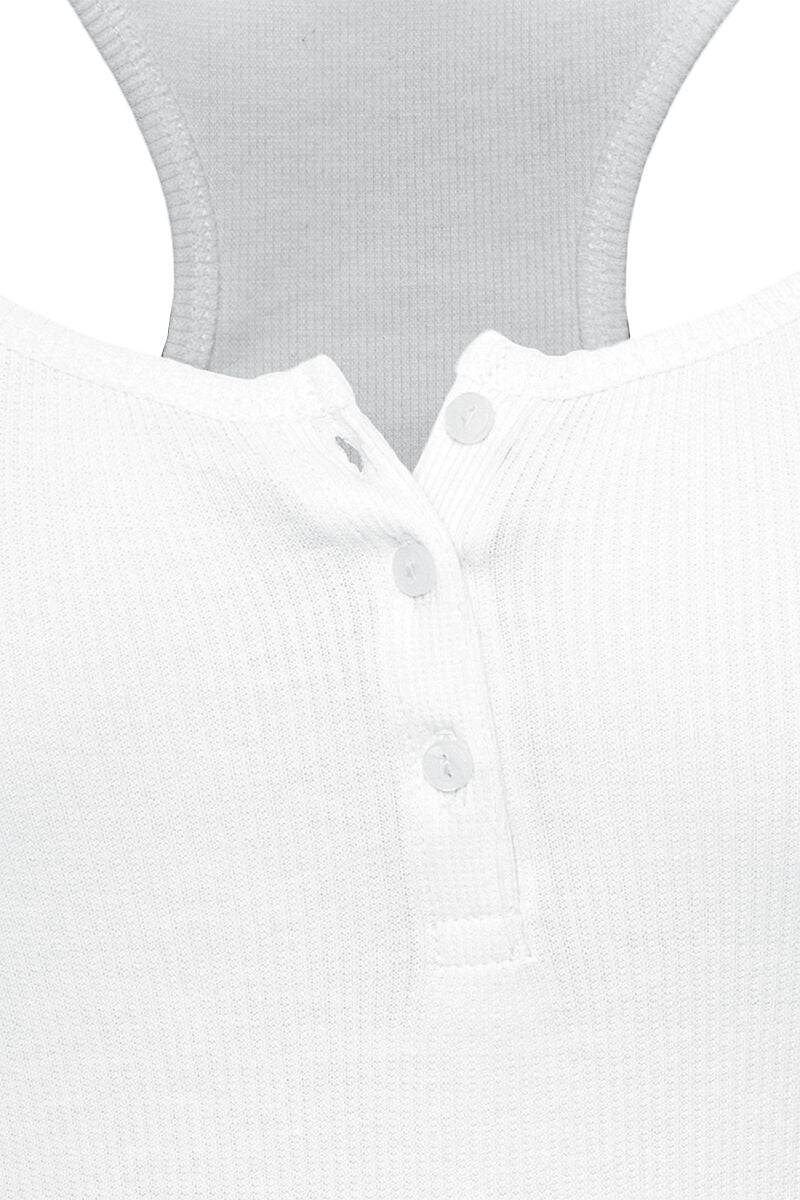 EMP "Ladies Button Tanktop" Top Weiß Von Urban Classics