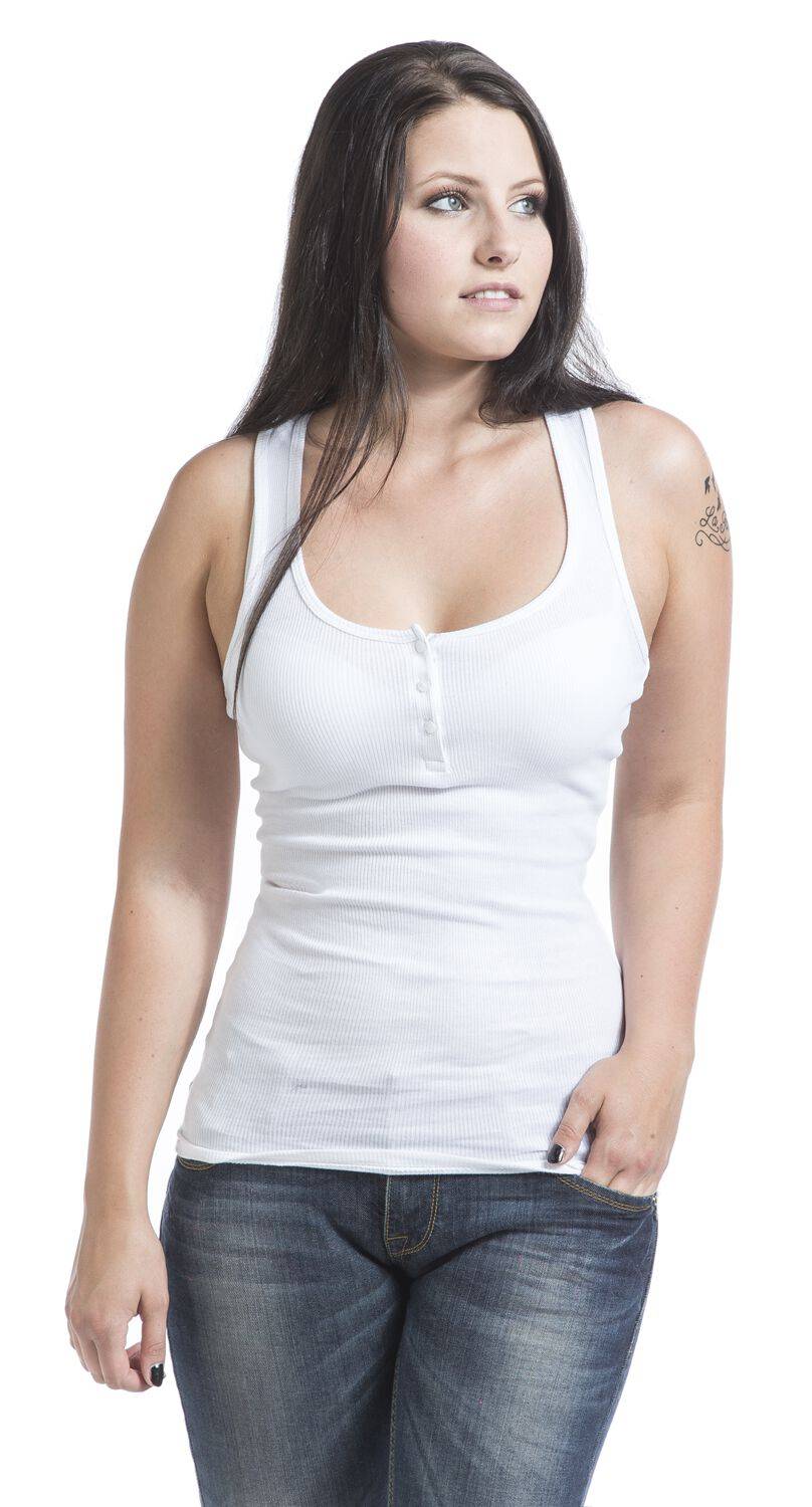 EMP "Ladies Button Tanktop" Top Weiß Von Urban Classics