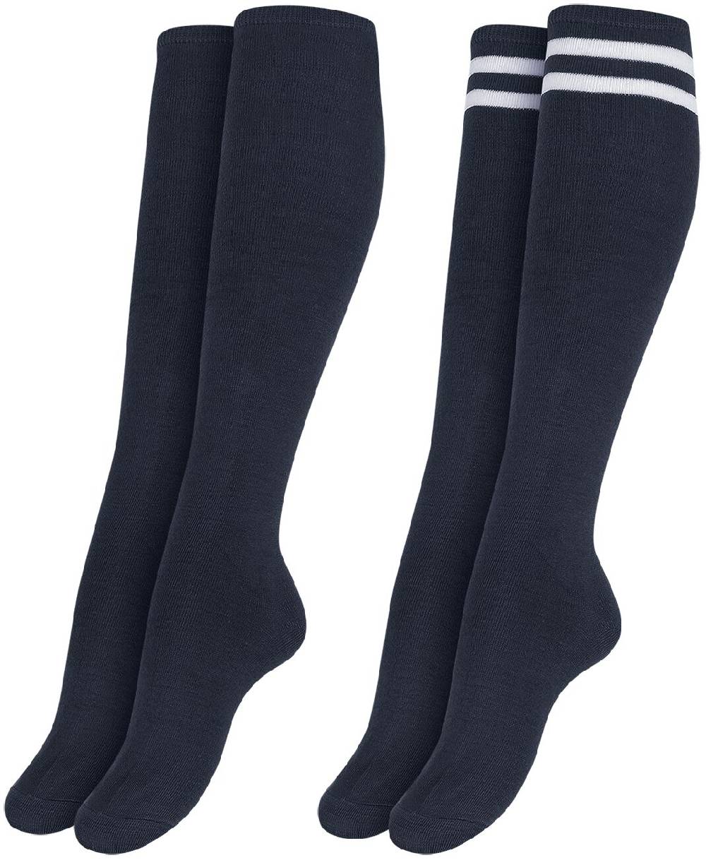 EMP "Ladies College Socks 2-Pack" Kniestrümpfe navy von Urban Classics