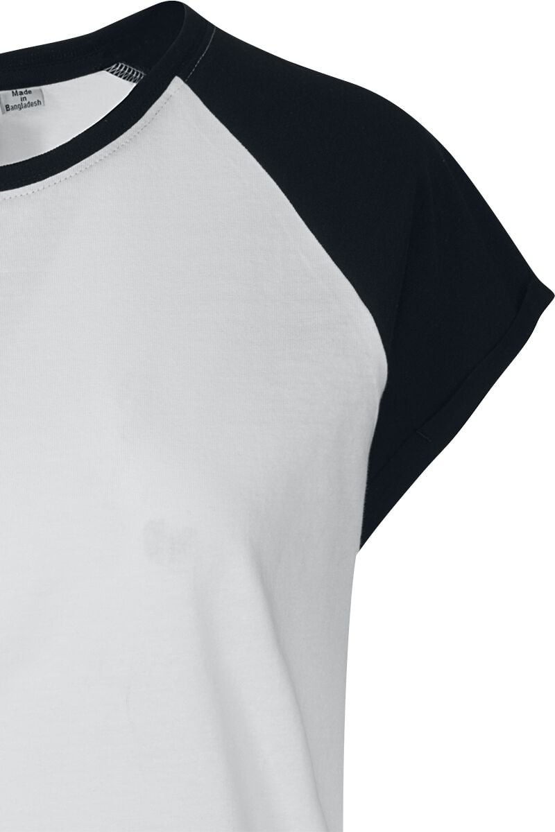 EMP "Ladies Contrast Raglan Tee" T-Shirt Weiß/schwarz Von Urban Classics