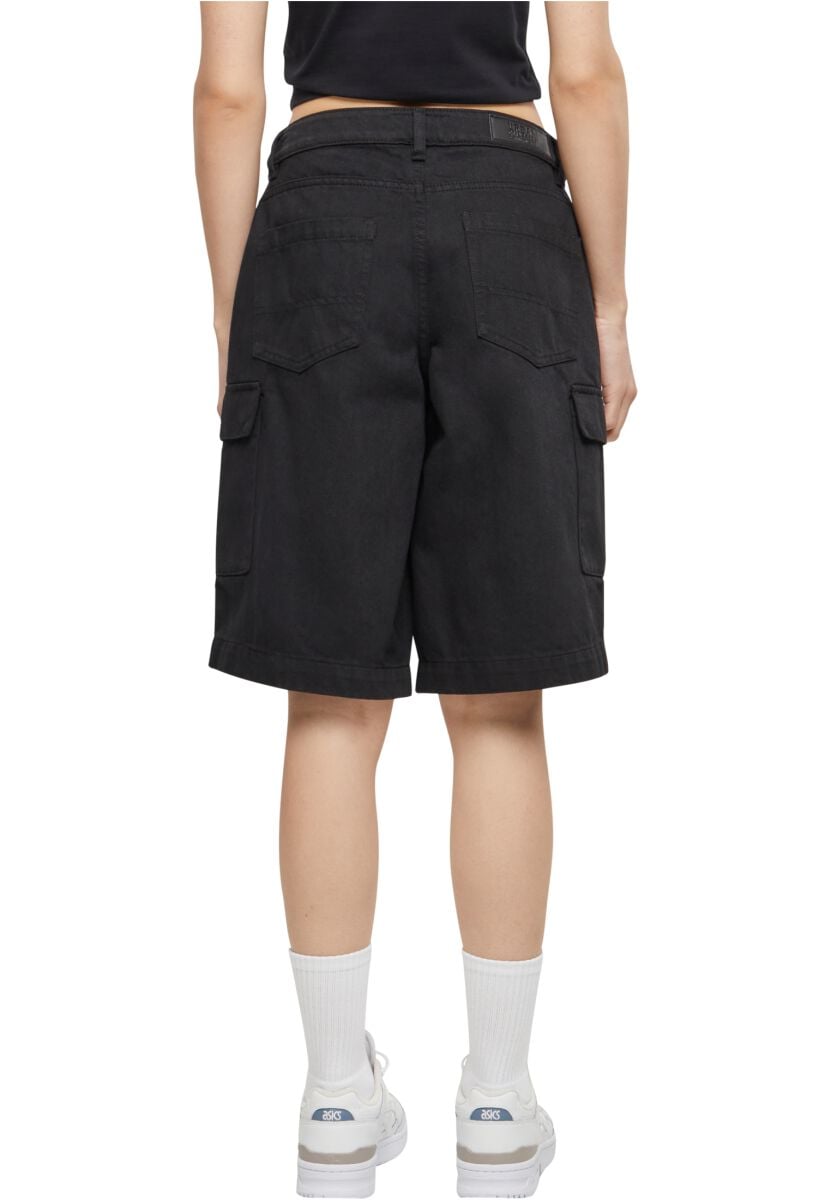 EMP "Ladies Cotton Cargo Bermuda" Short Schwarz Von Urban Classics