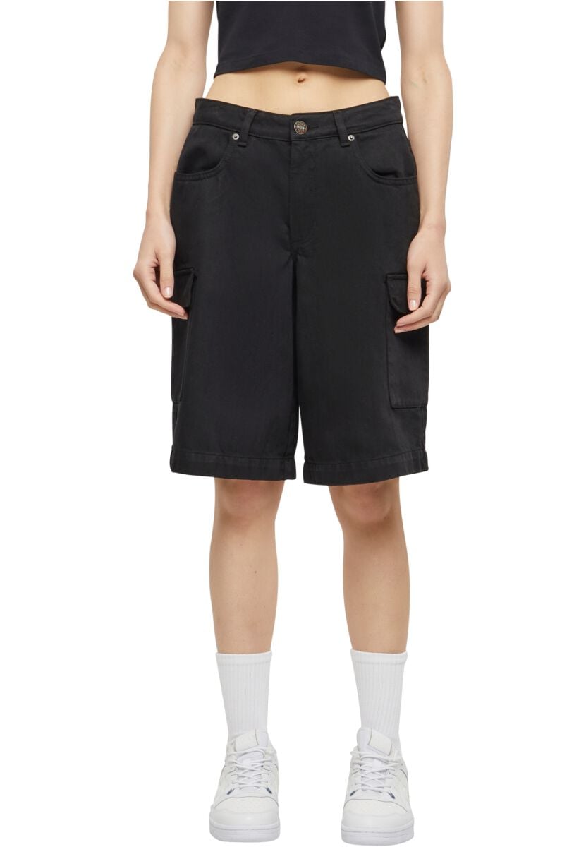 EMP "Ladies Cotton Cargo Bermuda" Short schwarz von Urban Classics