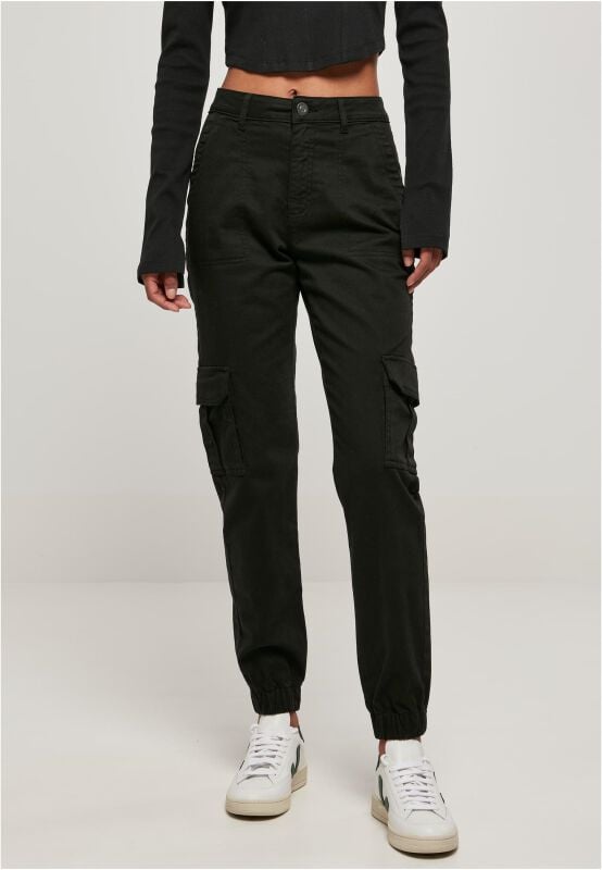EMP "Ladies Cotton Twill Utility Pants" Cargohose Schwarz Von Urban Classics