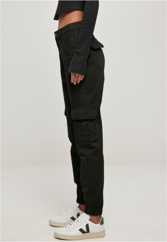 EMP "Ladies Cotton Twill Utility Pants" Cargohose Schwarz Von Urban Classics