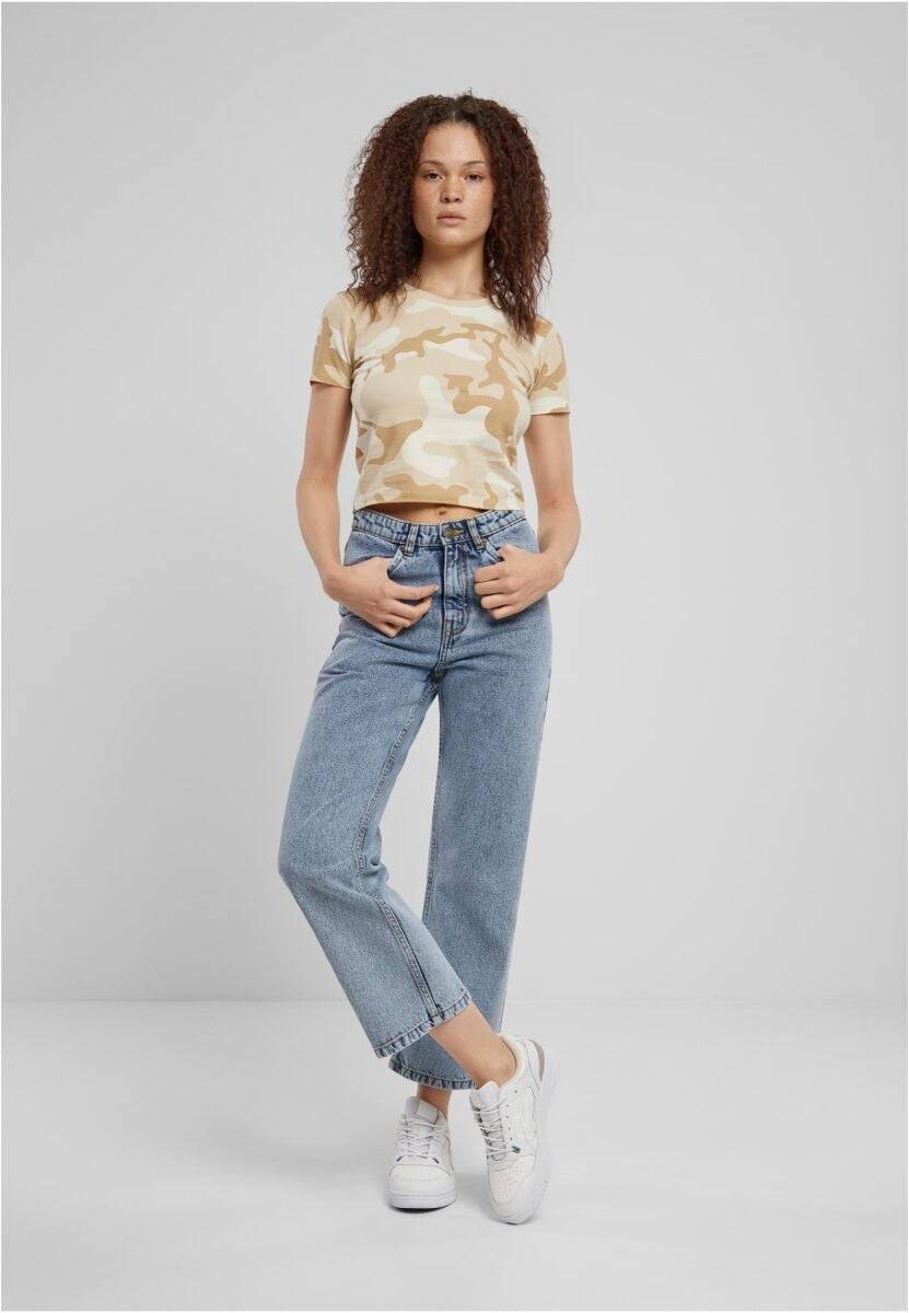 EMP "Ladies Cropped Camo Tee" T-Shirt Sandcamo Von Urban Classics