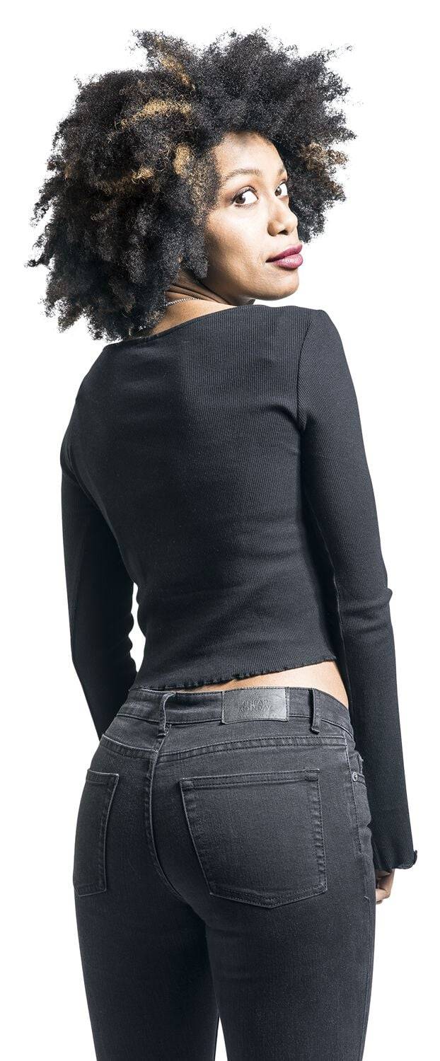EMP "Ladies Cropped Rib Cardigan" Cardigan Schwarz Von Urban Classics