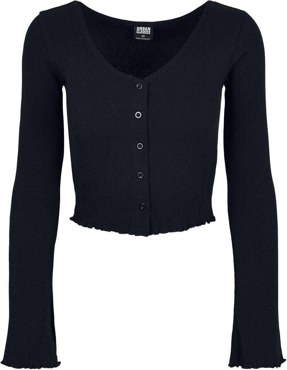 EMP "Ladies Cropped Rib Cardigan" Cardigan schwarz von Urban Classics