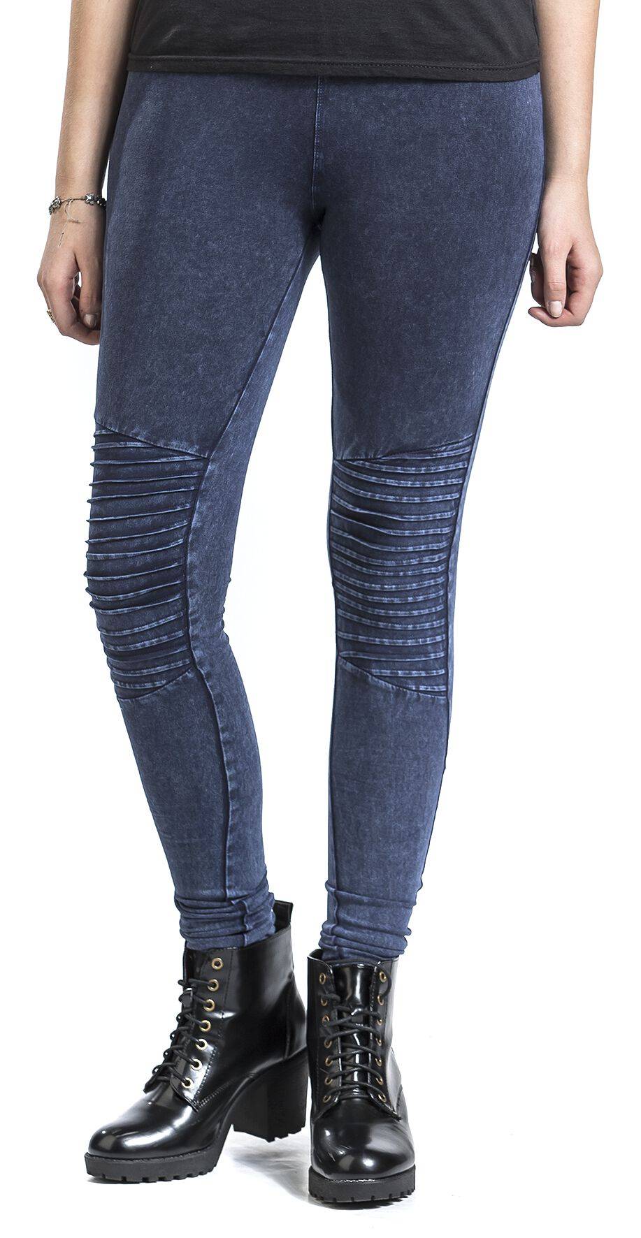 EMP "Ladies Denim Jersey Leggings" Leggings Blau Von Urban Classics