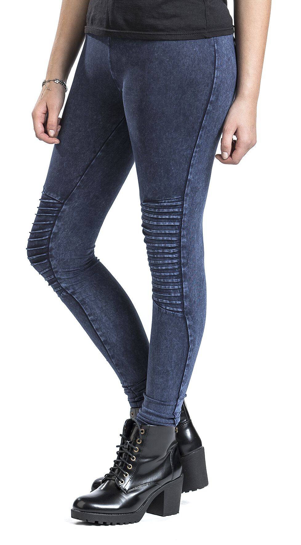 EMP "Ladies Denim Jersey Leggings" Leggings Blau Von Urban Classics