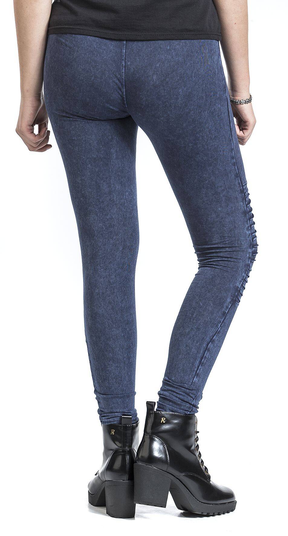 EMP "Ladies Denim Jersey Leggings" Leggings Blau Von Urban Classics