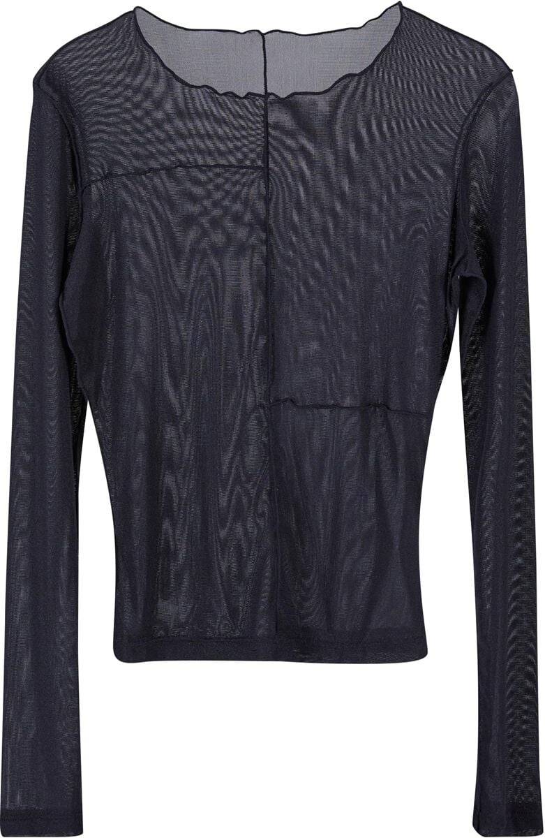 EMP "Ladies Exposed Seam Mesh Longsleeve" Langarmshirt schwarz von Urban Classics