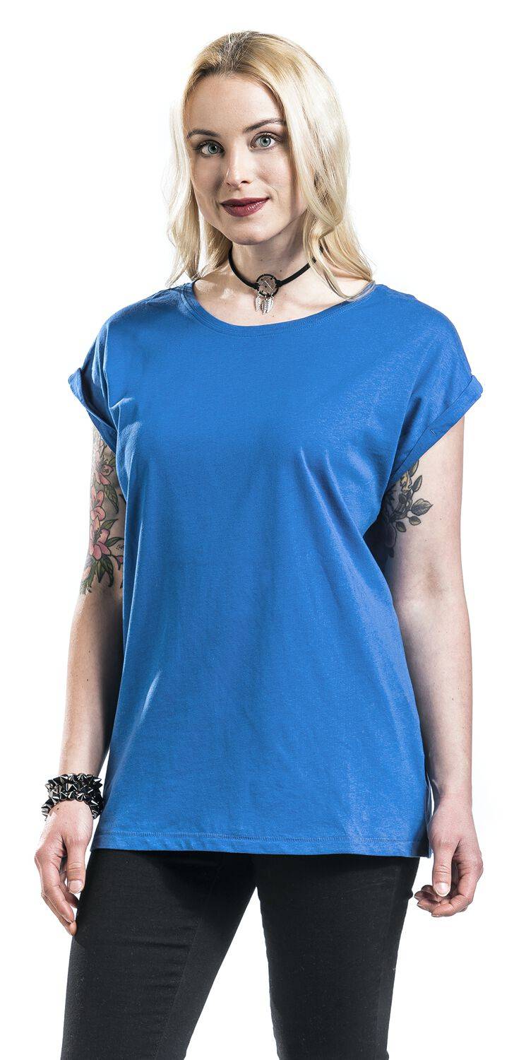 EMP "Ladies Extended Shoulder Tee" T-Shirt Blau Von Urban Classics