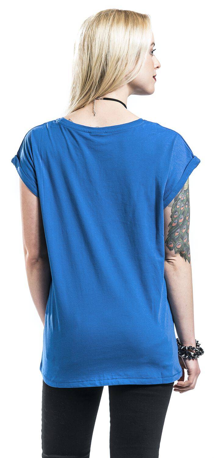 EMP "Ladies Extended Shoulder Tee" T-Shirt Blau Von Urban Classics