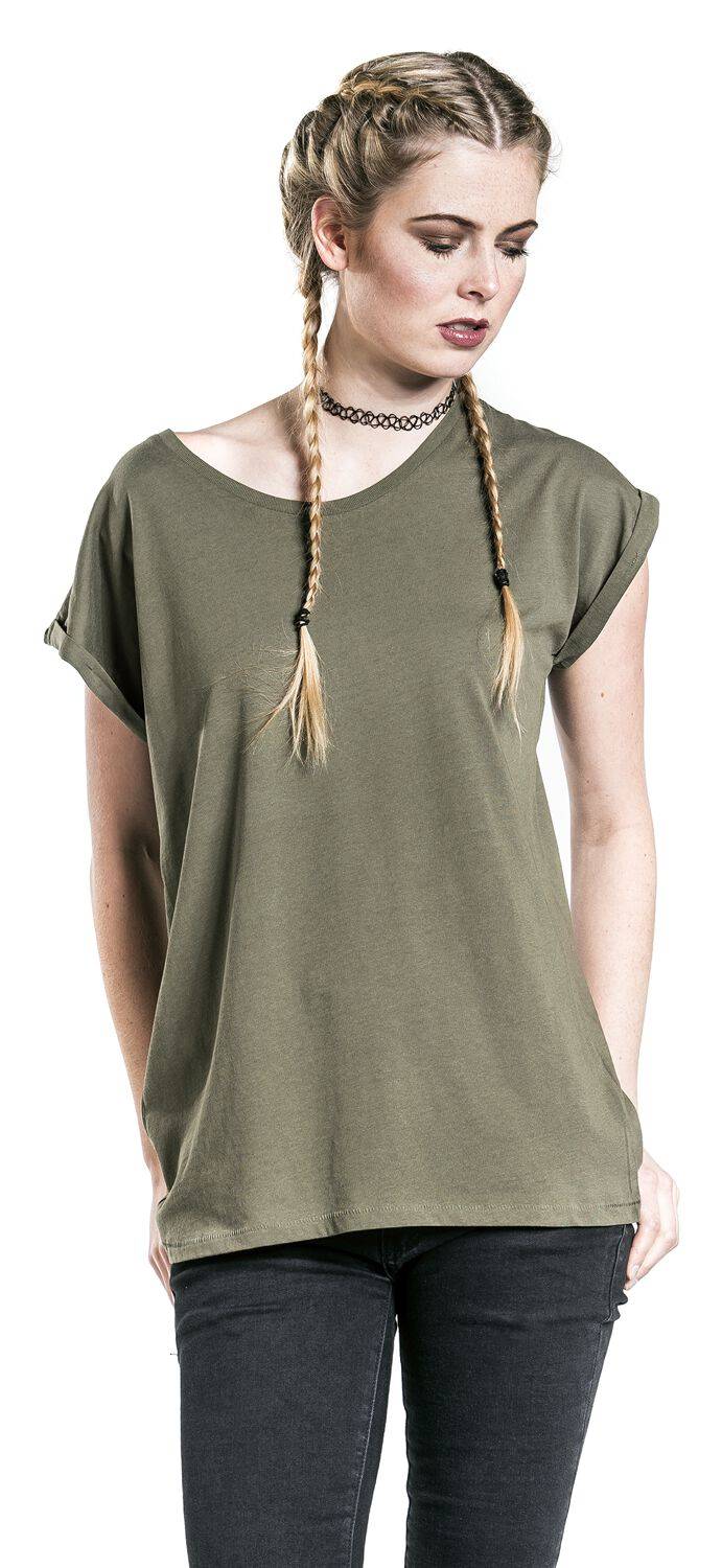 EMP "Ladies Extended Shoulder Tee" T-Shirt Oliv Von Urban Classics