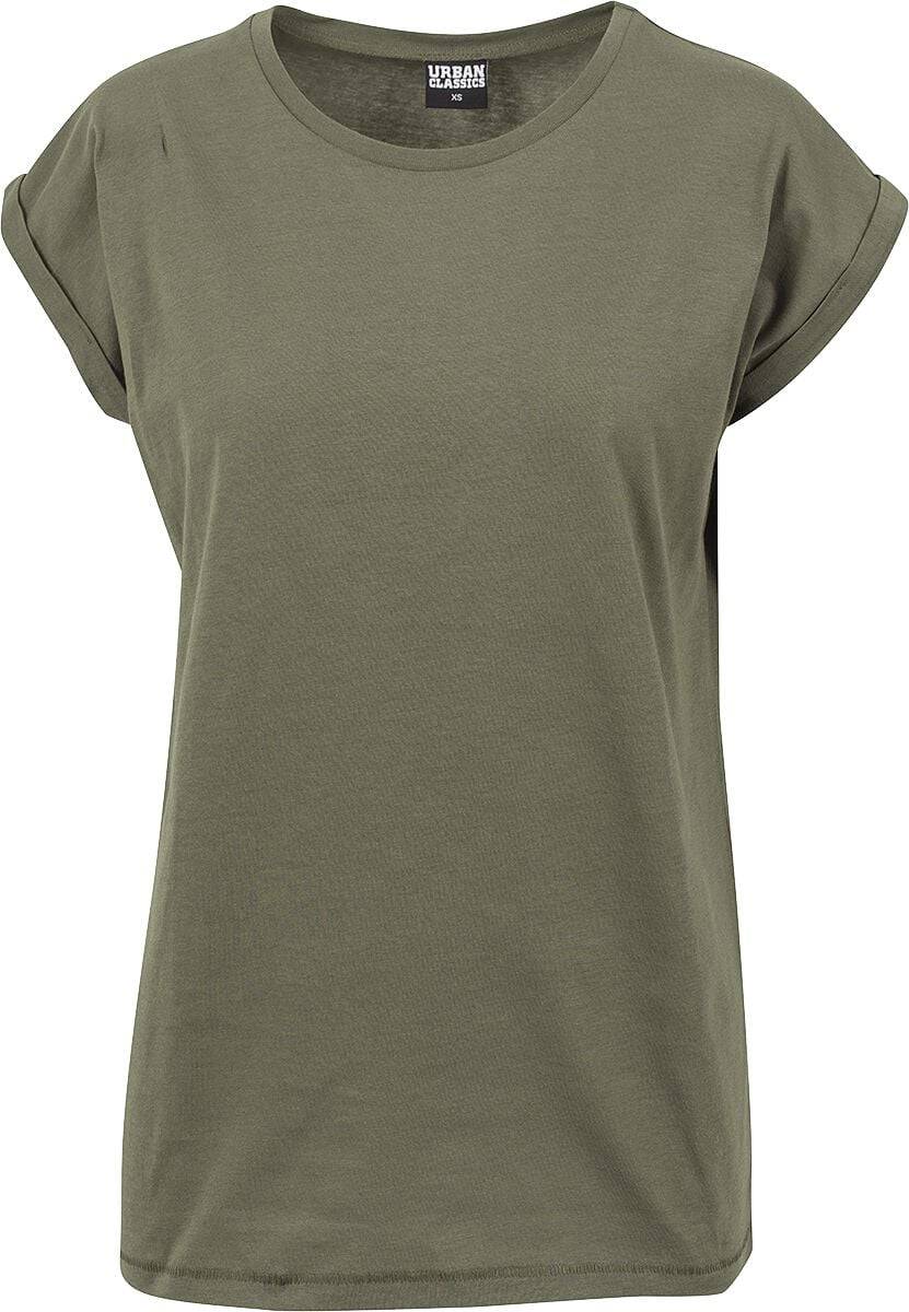 EMP "Ladies Extended Shoulder Tee" T-Shirt oliv von Urban Classics