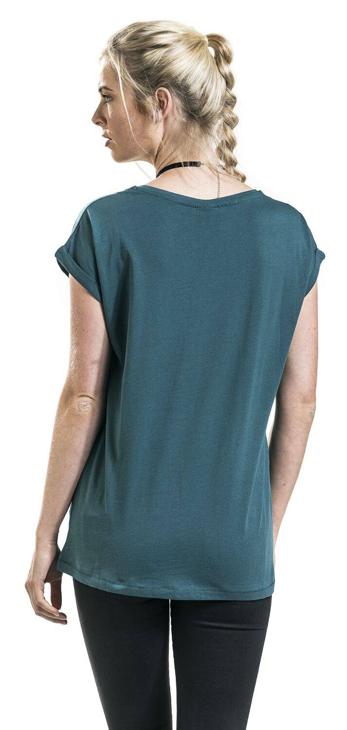 EMP "Ladies Extended Shoulder Tee" T-Shirt Petrol Von Urban Classics