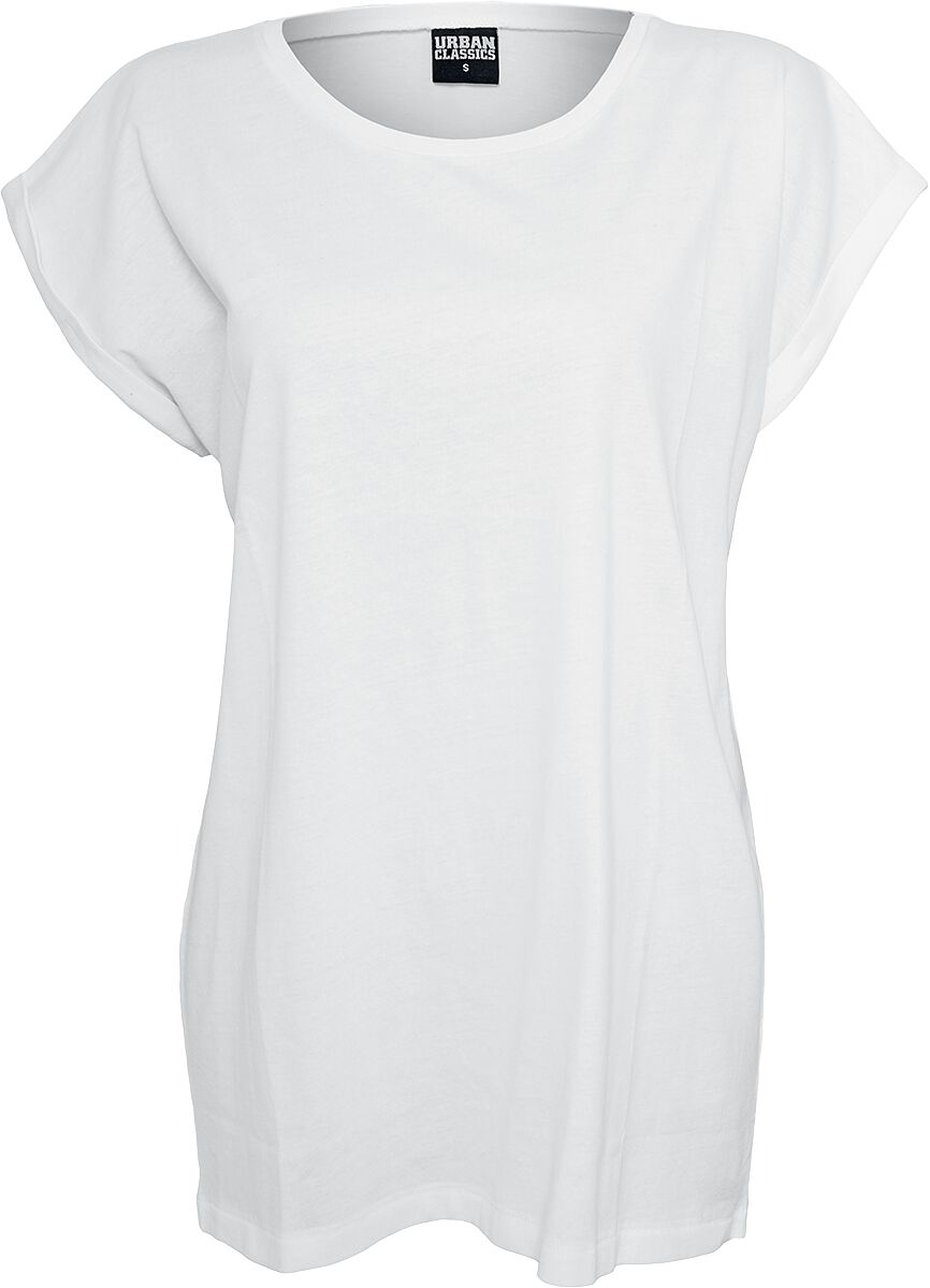 EMP "Ladies Extended Shoulder Tee" T-Shirt weiß von Urban Classics