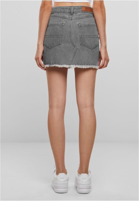 EMP "Ladies Heavy Mini Denim Skirt" Kurzer Rock Grau Von Urban Classics