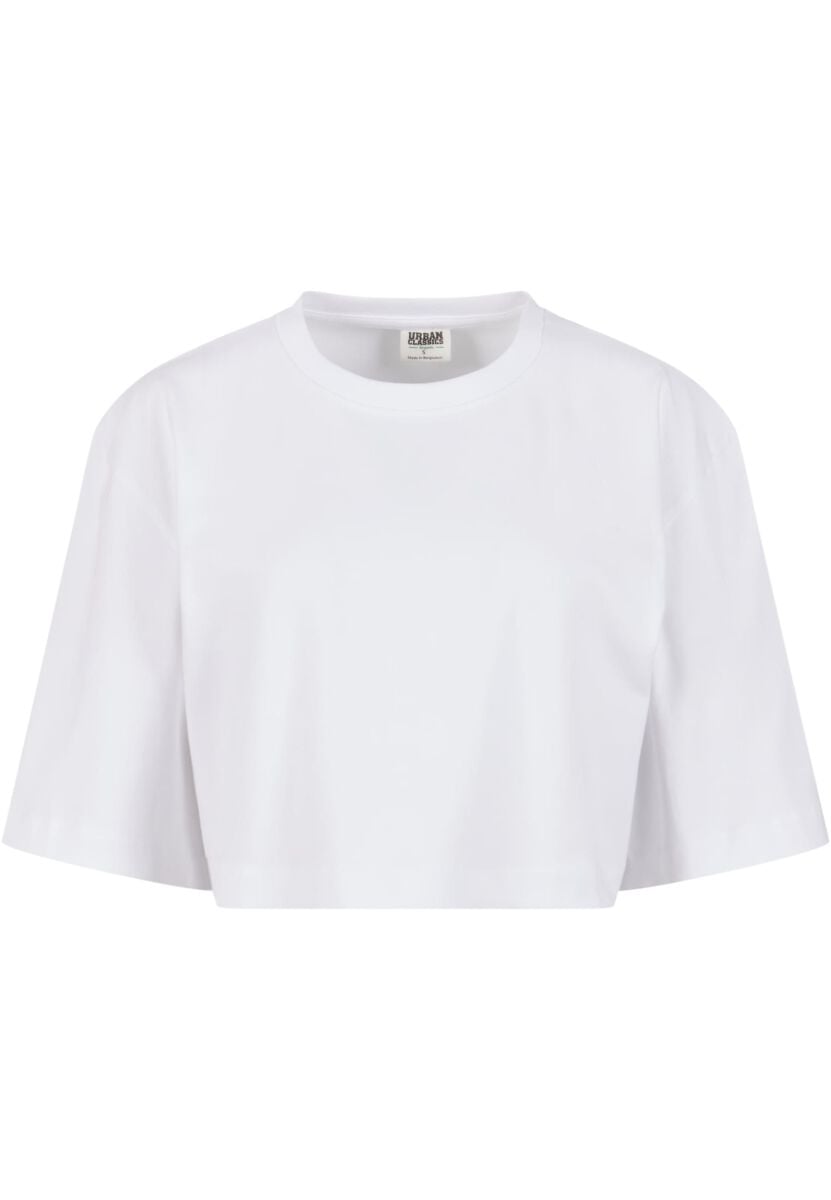 EMP "Ladies Heavy Organic Oversized Cropped Tee" T-Shirt weiß von Urban Classics