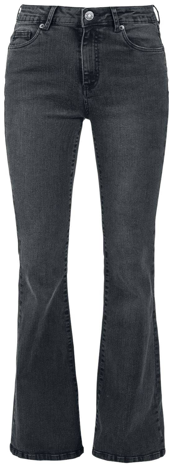 EMP "Ladies High Waist Flared Denim Pants" Jeans schwarz von Urban Classics