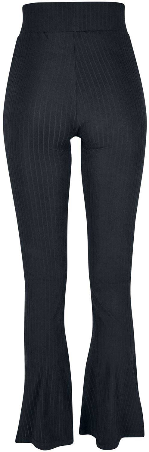 EMP "Ladies High Waist Rib Flared Leggings" Leggings Schwarz Von Urban Classics