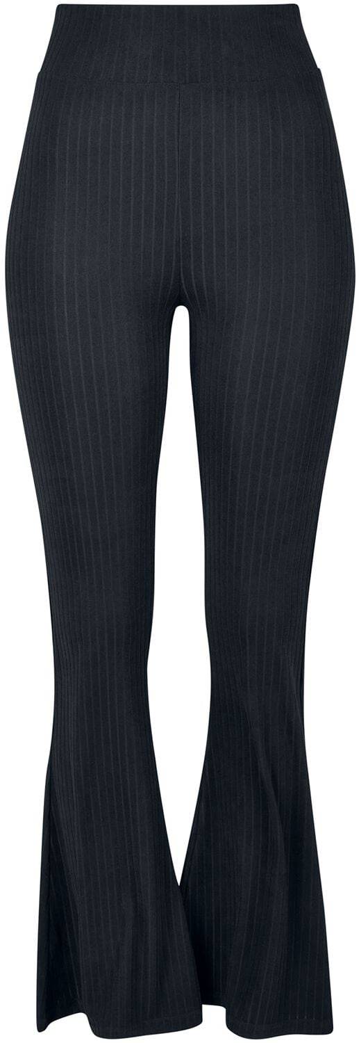 EMP "Ladies High Waist Rib Flared Leggings" Leggings schwarz von Urban Classics