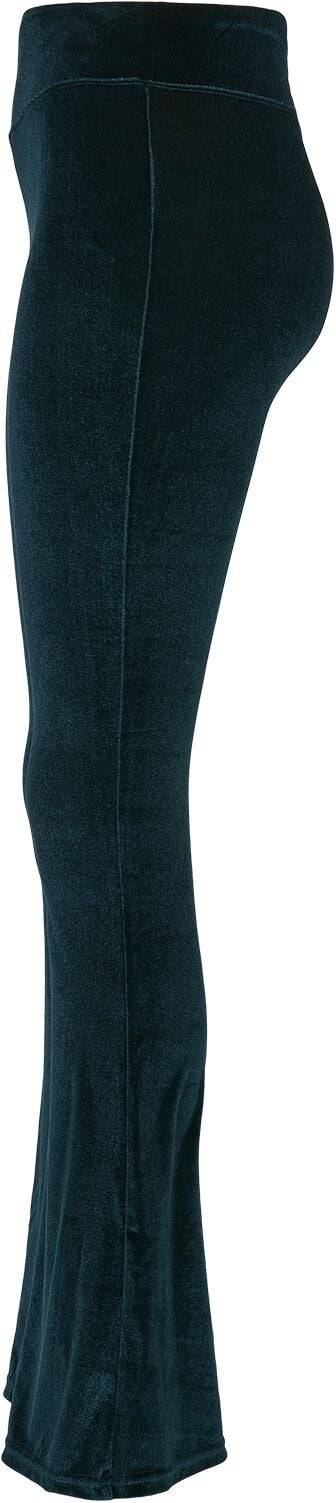 EMP "Ladies High Waist Velvet Boot Cut Leggings" Leggings Petrol Von Urban Classics