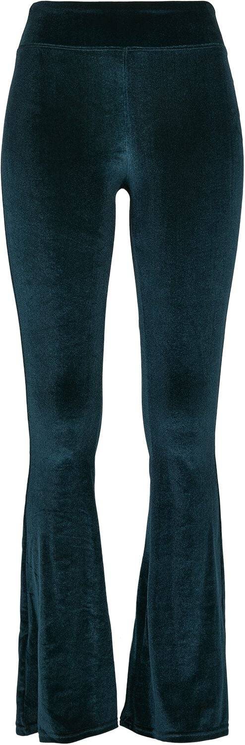 EMP "Ladies High Waist Velvet Boot Cut Leggings" Leggings petrol von Urban Classics