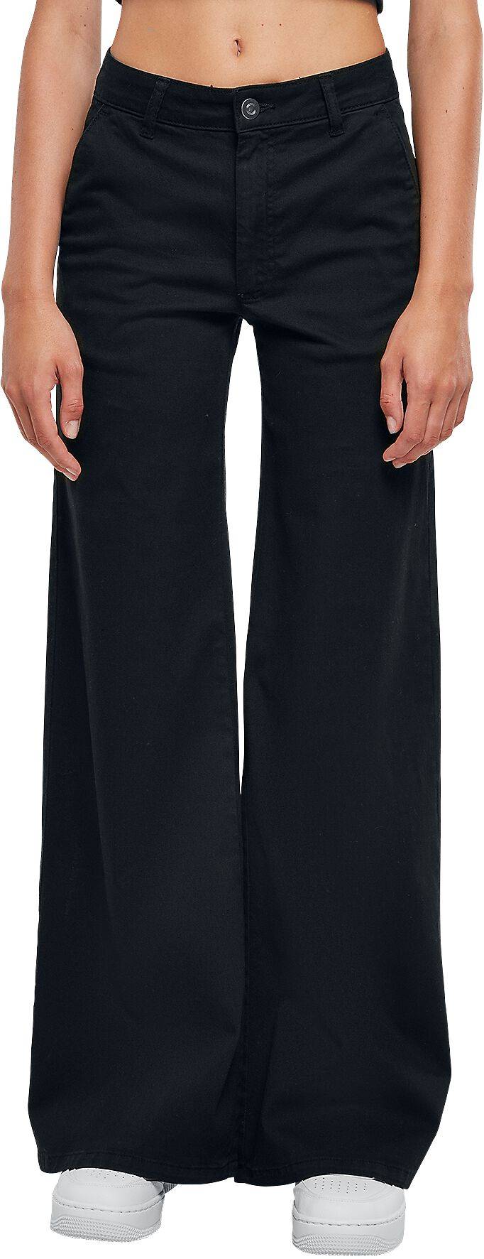 EMP "Ladies High Waist Wide Leg Chino Pants" Chino Schwarz Von Urban Classics