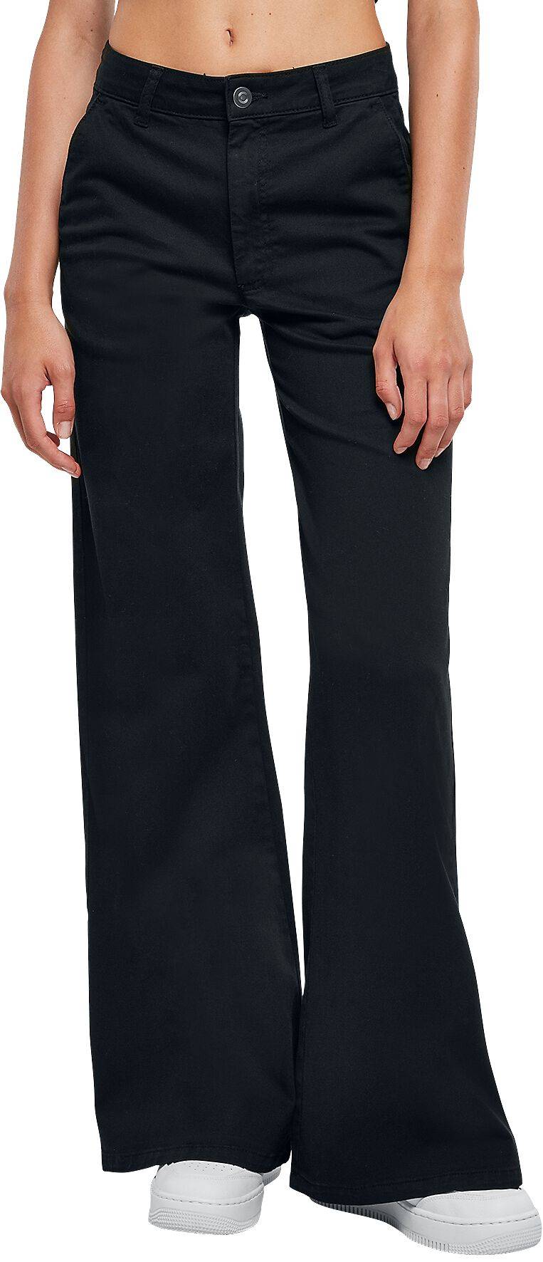 EMP "Ladies High Waist Wide Leg Chino Pants" Chino Schwarz Von Urban Classics