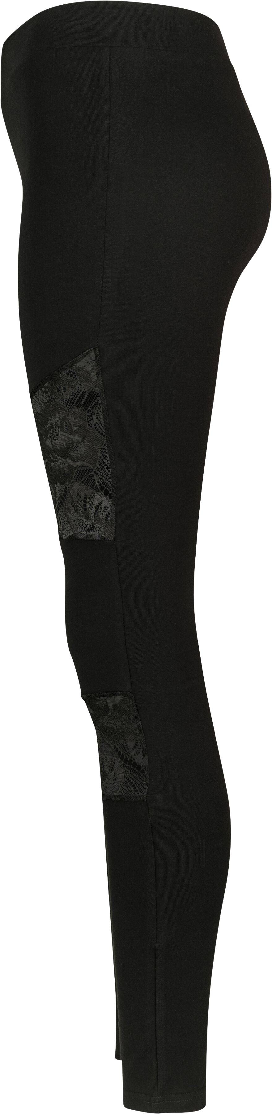 EMP "Ladies Lace Inset Leggings" Leggings Schwarz Von Urban Classics