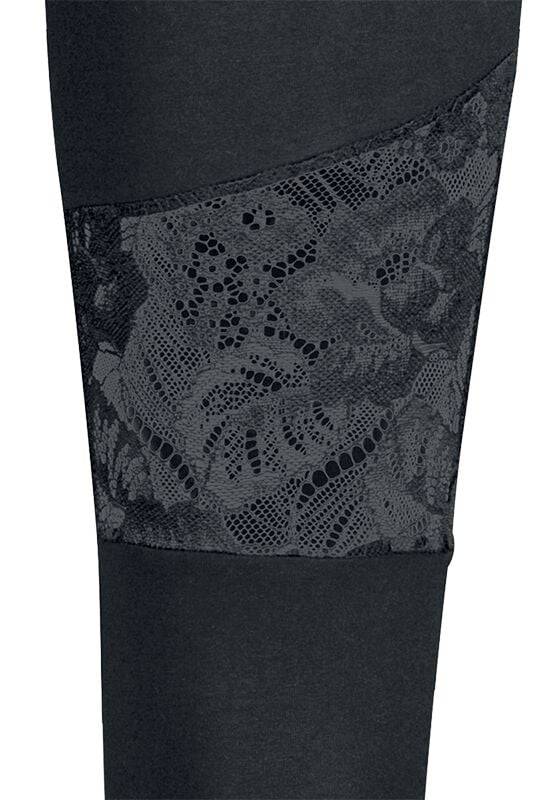 EMP "Ladies Lace Inset Leggings" Leggings Schwarz Von Urban Classics