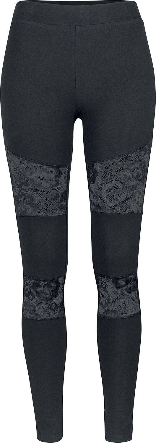 EMP "Ladies Lace Inset Leggings" Leggings schwarz von Urban Classics