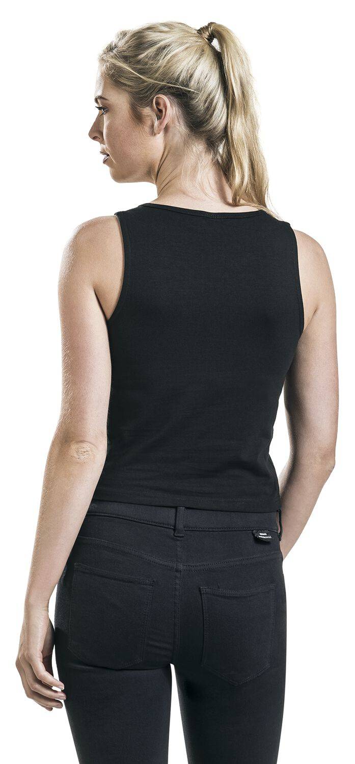 EMP "Ladies Lace Up Cropped Top" Top Schwarz Von Urban Classics