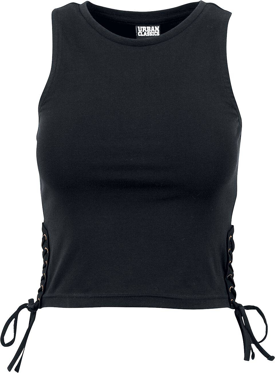 EMP "Ladies Lace Up Cropped Top" Top schwarz von Urban Classics