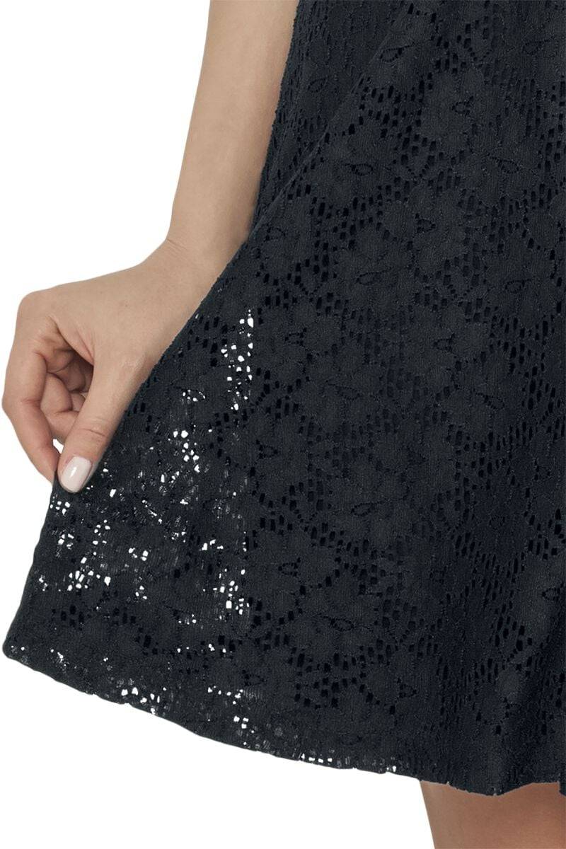 EMP "Ladies Laces Dress" Kurzes Kleid Schwarz Von Urban Classics