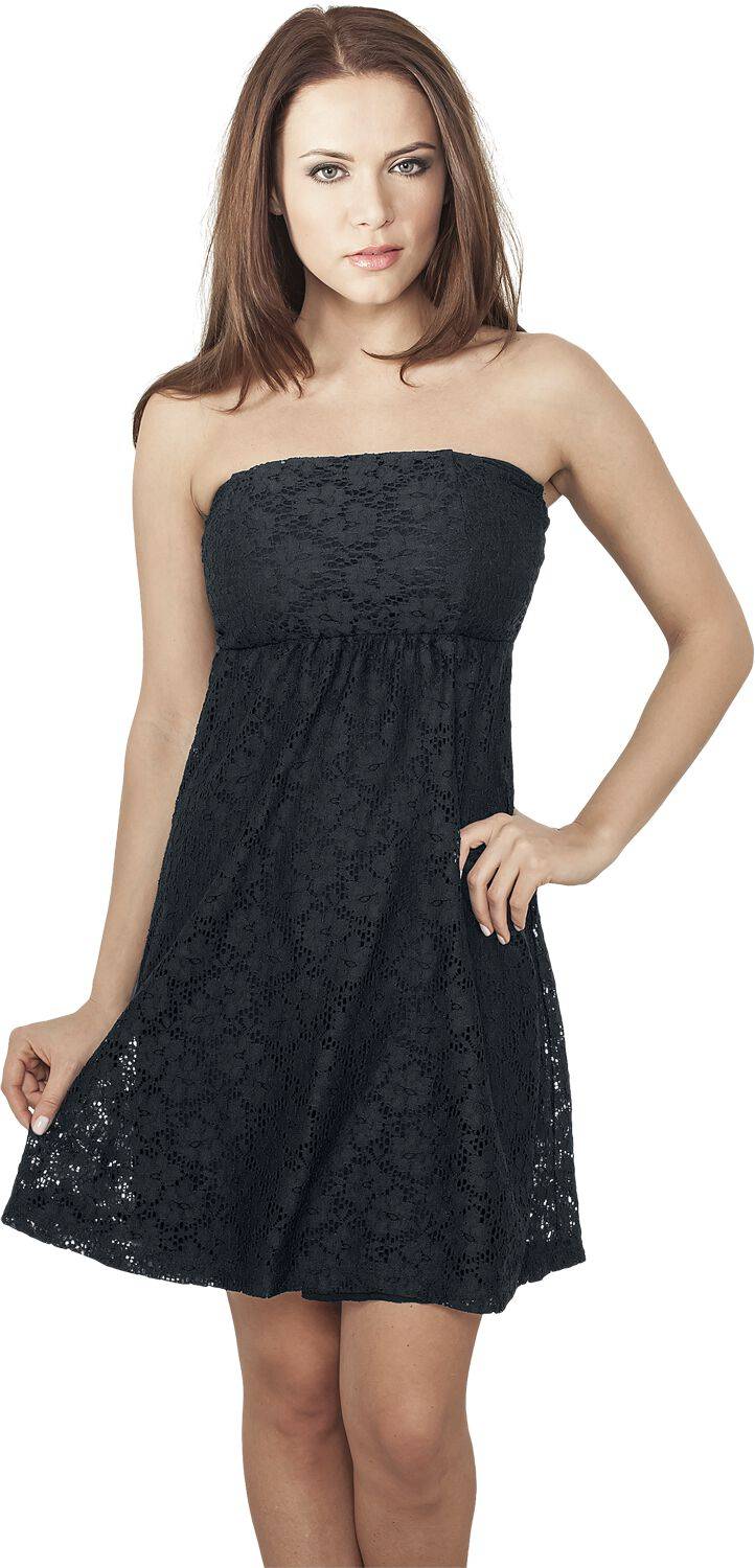 EMP "Ladies Laces Dress" Kurzes Kleid Schwarz Von Urban Classics