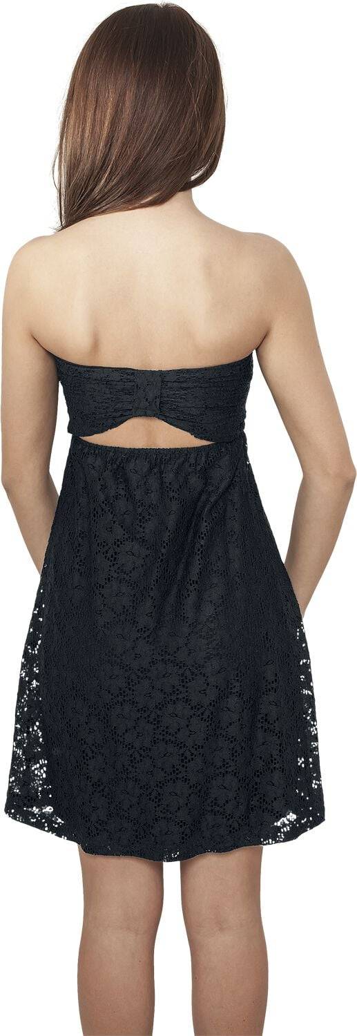 EMP "Ladies Laces Dress" Kurzes Kleid Schwarz Von Urban Classics