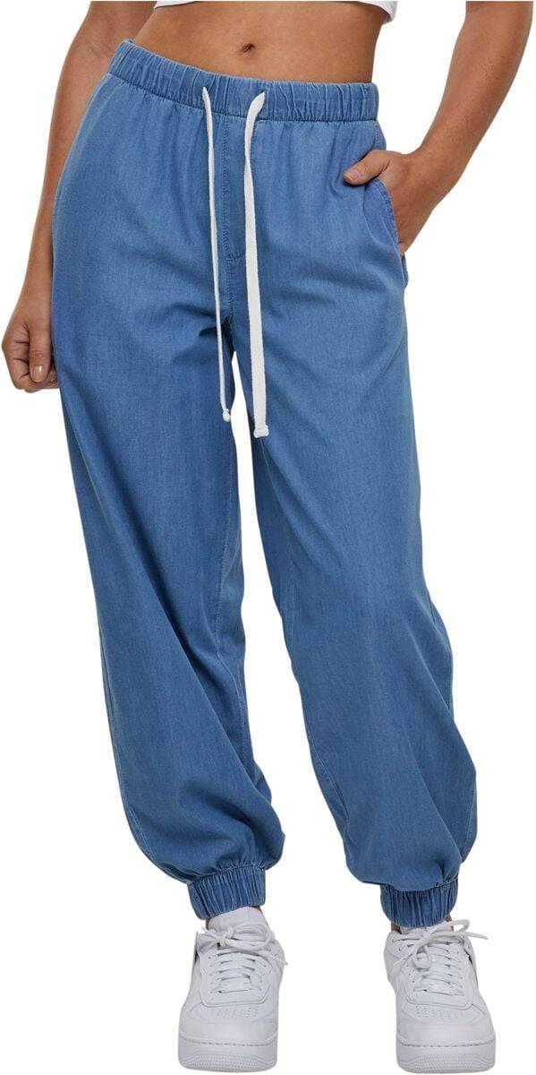EMP "Ladies Light Denim Jogpants" Trainingshose Blau Von Urban Classics