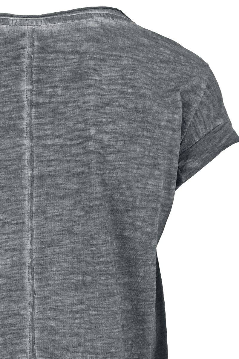 EMP "Ladies Long Back Shaped Spray Dye Tee" T-Shirt Dunkelgrau Von Urban Classics