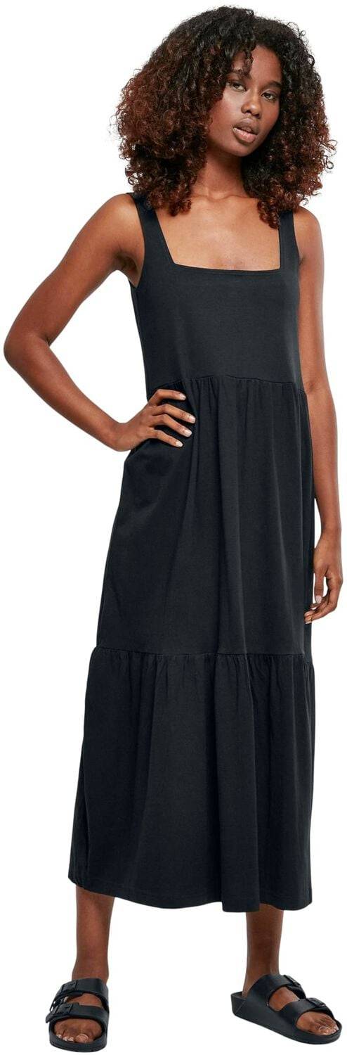 EMP "Ladies Long Valance Summer Dress" Langes Kleid Schwarz Von Urban Classics