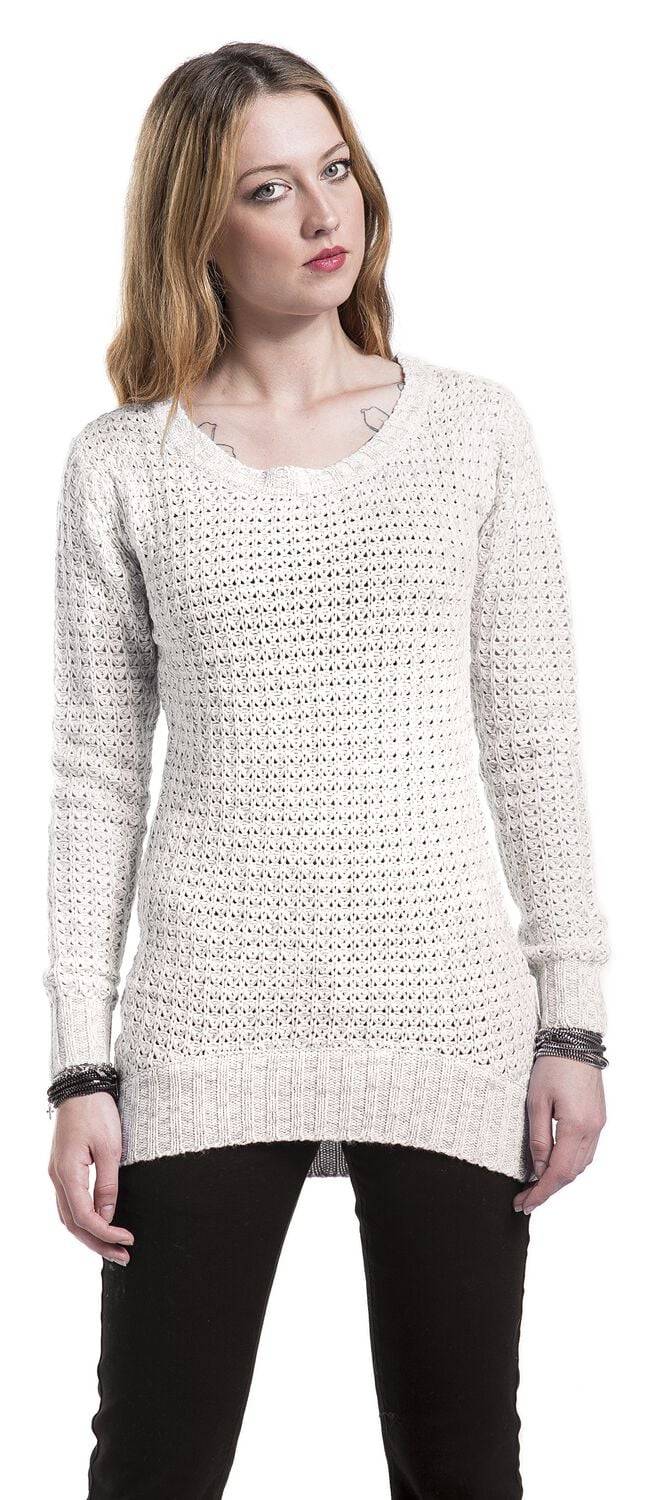 EMP "Ladies Long Wideneck Sweater" Strickpullover Altweiß Von Urban Classics