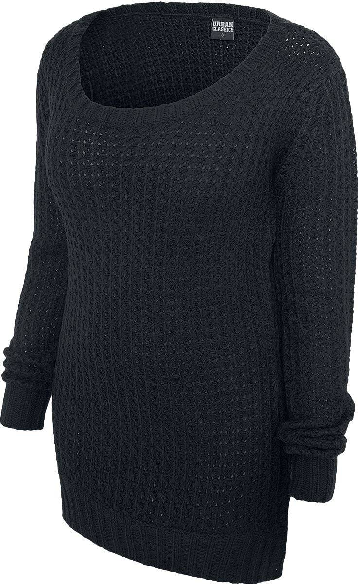 EMP "Ladies Long Wideneck Sweater" Strickpullover Schwarz Von Urban Classics